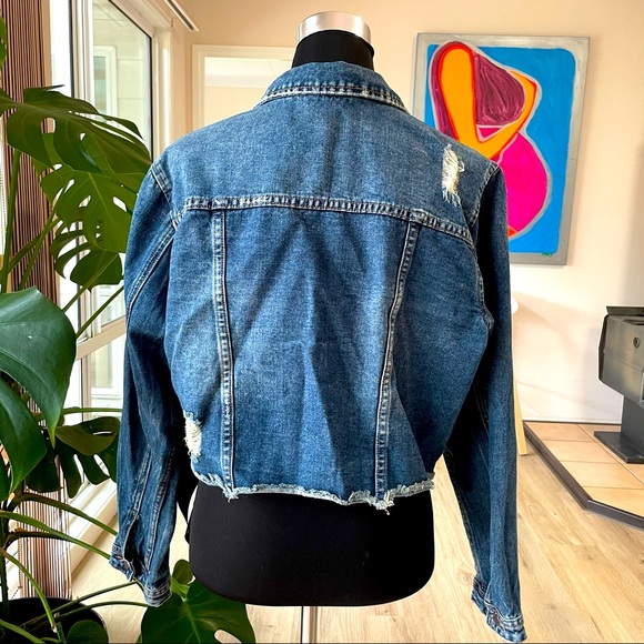 Cropped distressed denim City City jacket size XS - Picture 2 of 4